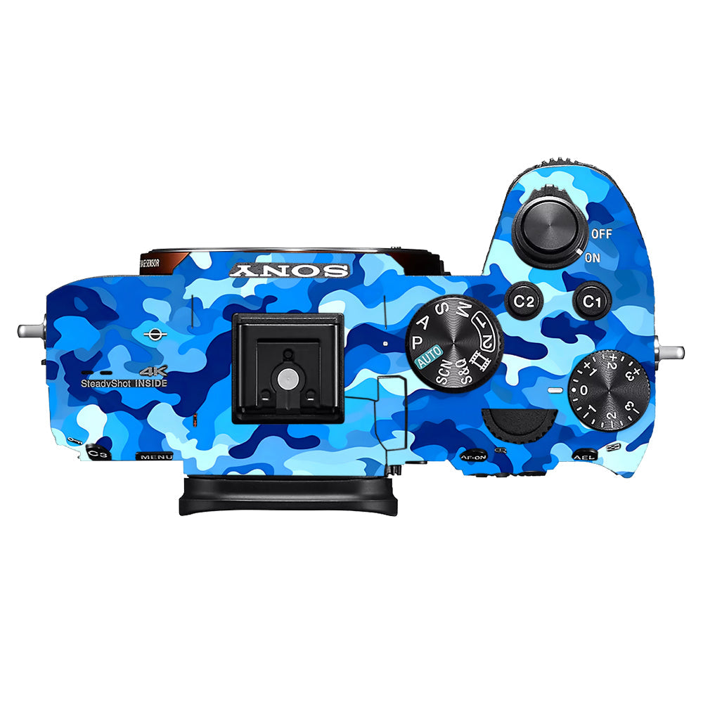 Arctic Blue Camo Pattern Sony A7MIII Camera Skins