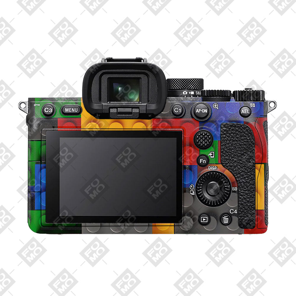 Colorful LEGO Brick Wall Pattern Sony A7MIV Camera Skin