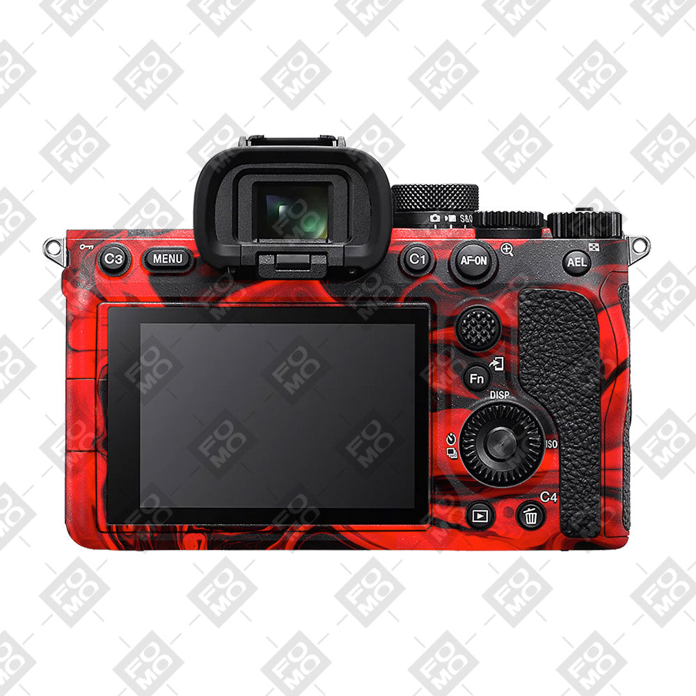Red Lava Flow Sony A7MIV Camera Skin