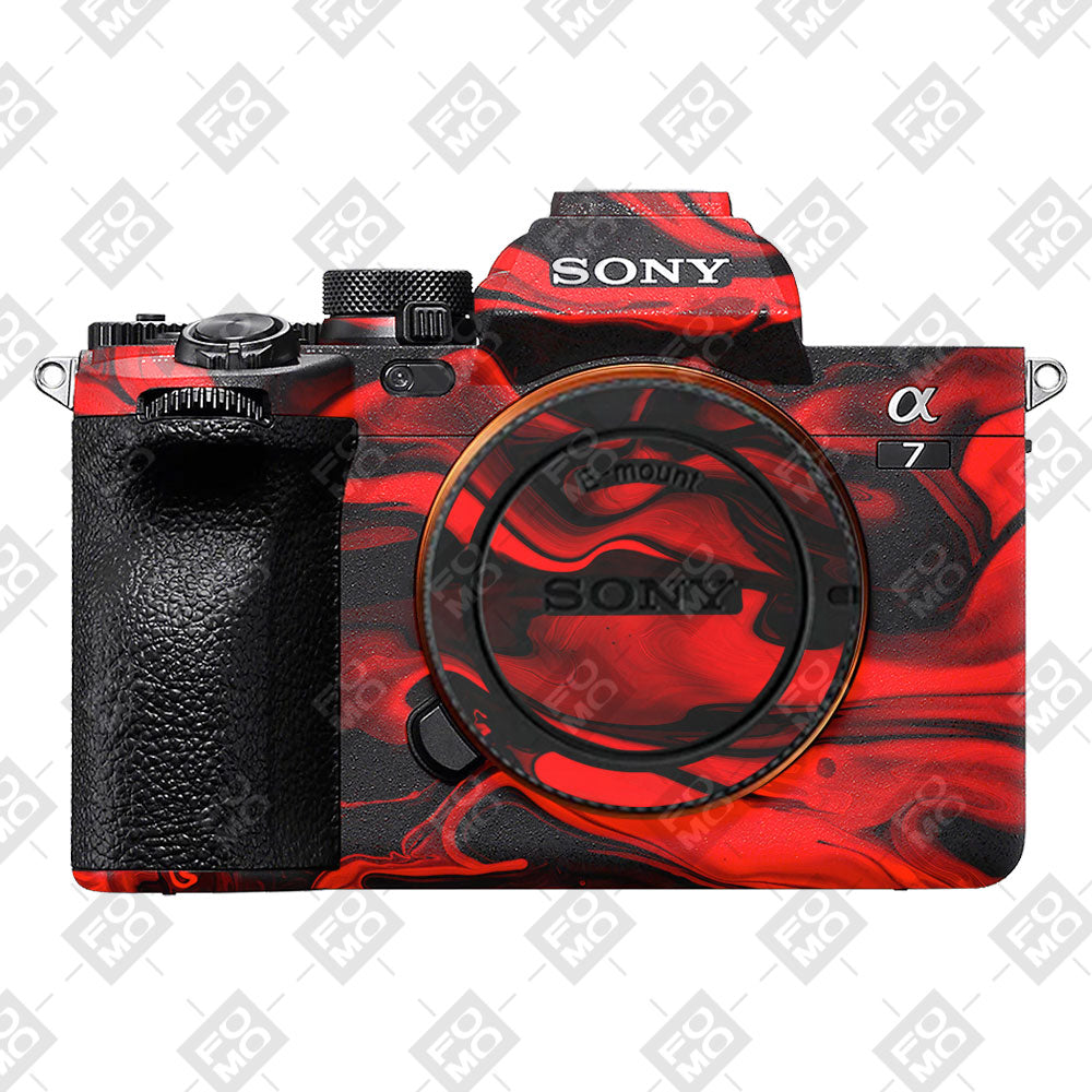 Red Lava Flow Sony A7MIV Camera Skin
