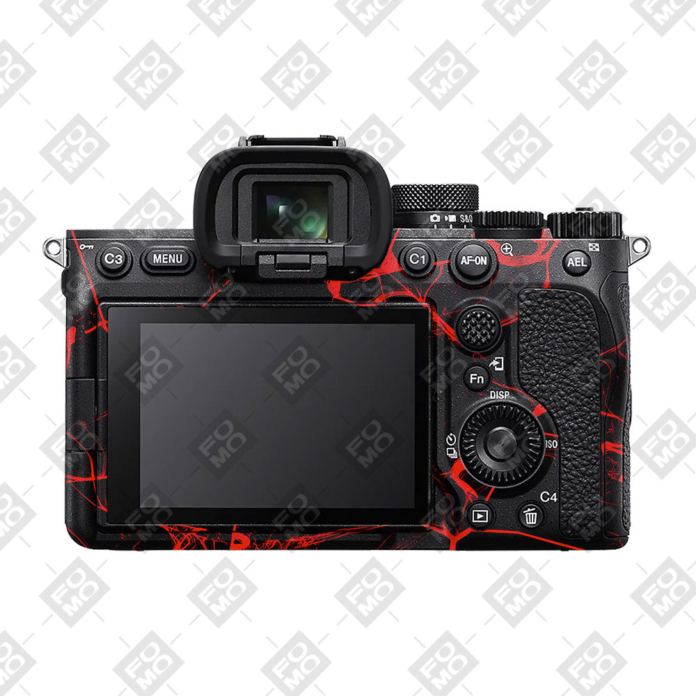 Red Neural Grid Sony A7MIV Camera Skin