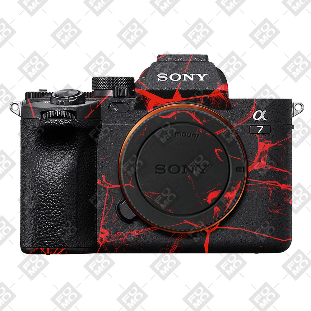 Red Neural Grid Sony A7MIV Camera Skin