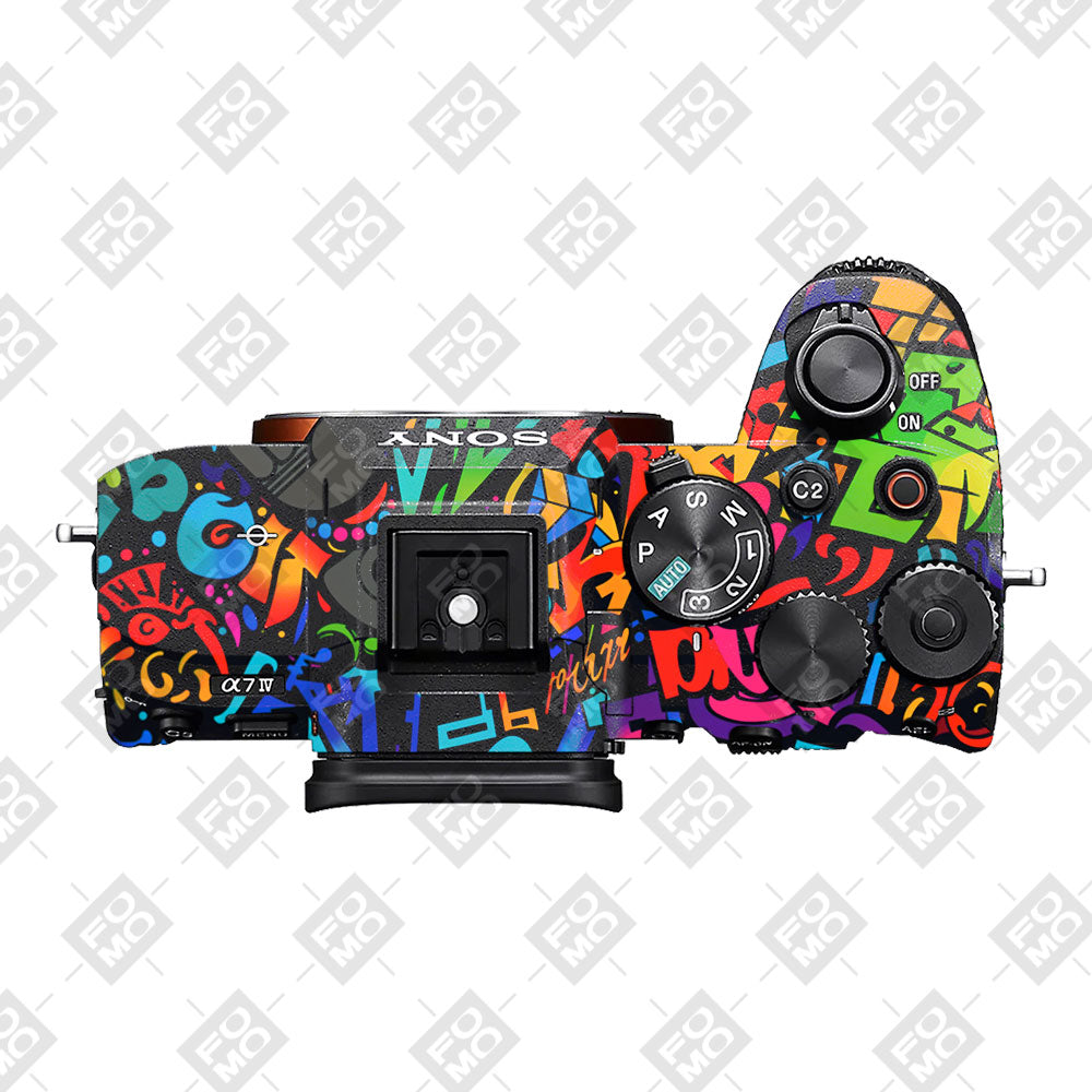 Colorful Urban Street Art Lettering Sony A7MIV Camera Skin