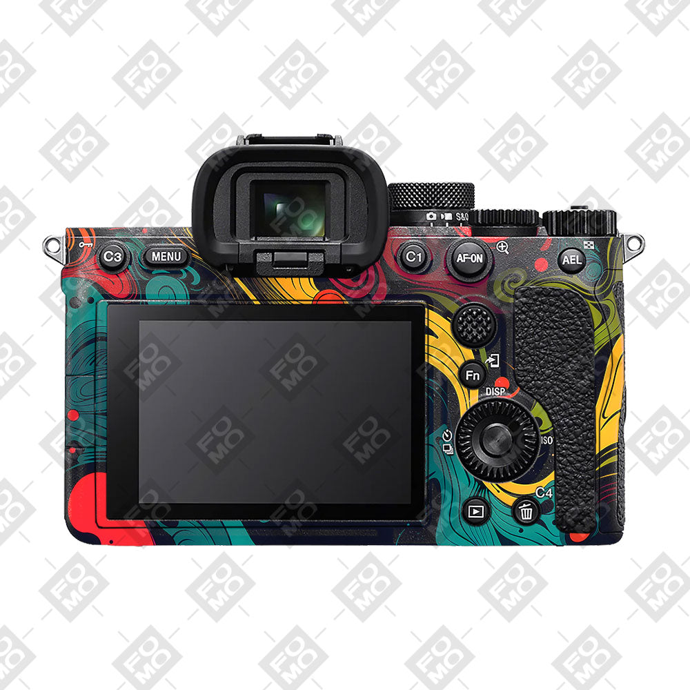 Psychedelic Color Swirl Sony A7MIV Camera Skin