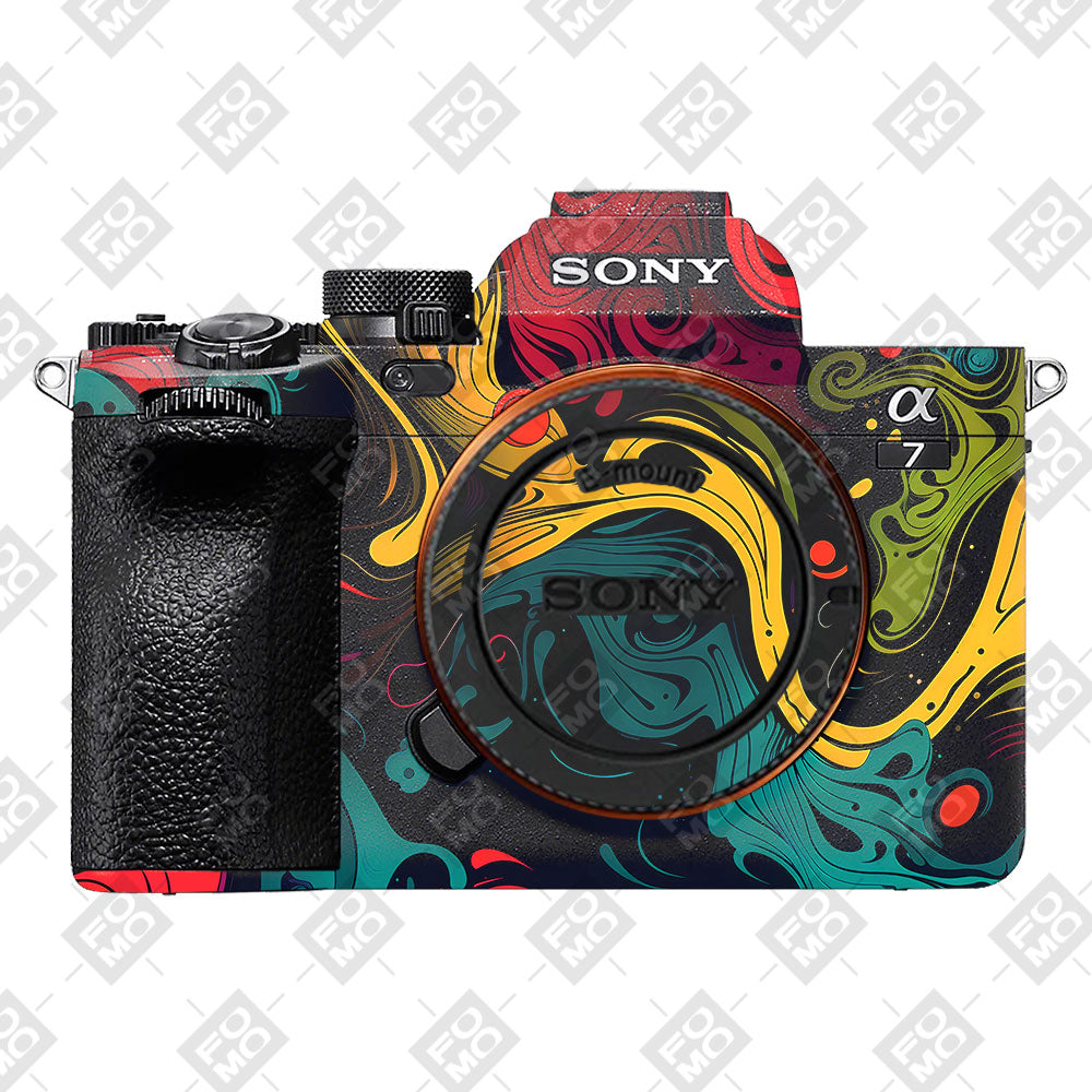 Psychedelic Color Swirl Sony A7MIV Camera Skin