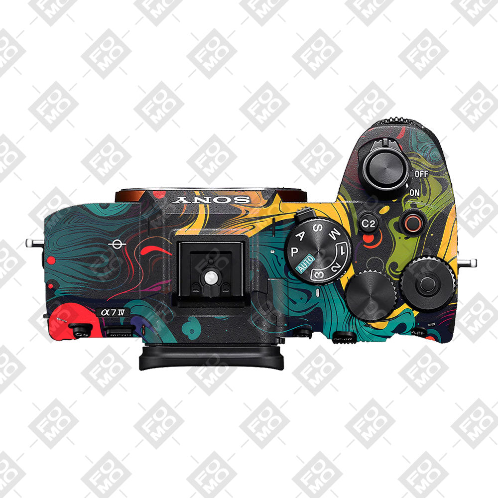 Psychedelic Color Swirl Sony A7MIV Camera Skin