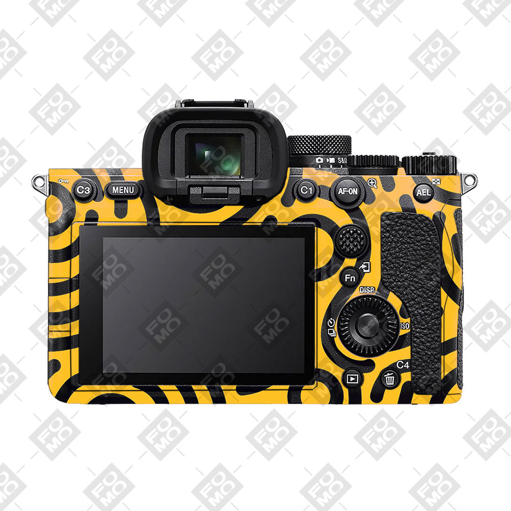 Minimal Yellow Wave Sony A7MIV Camera Skin