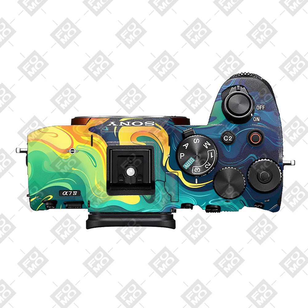 Rainbow Liquid Fusion Sony A7MIV Camera Skin