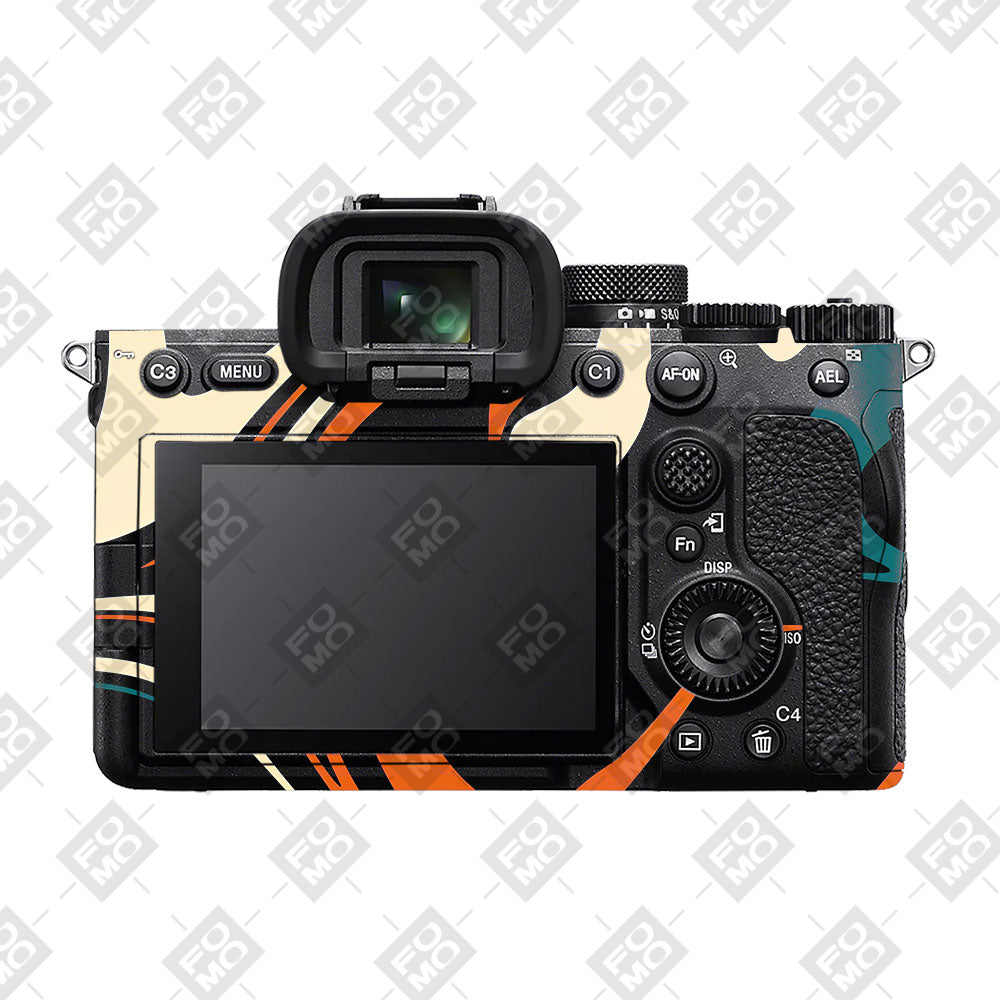 Mid-Century Abstract Swirl Sony A7MIV Camera Skin