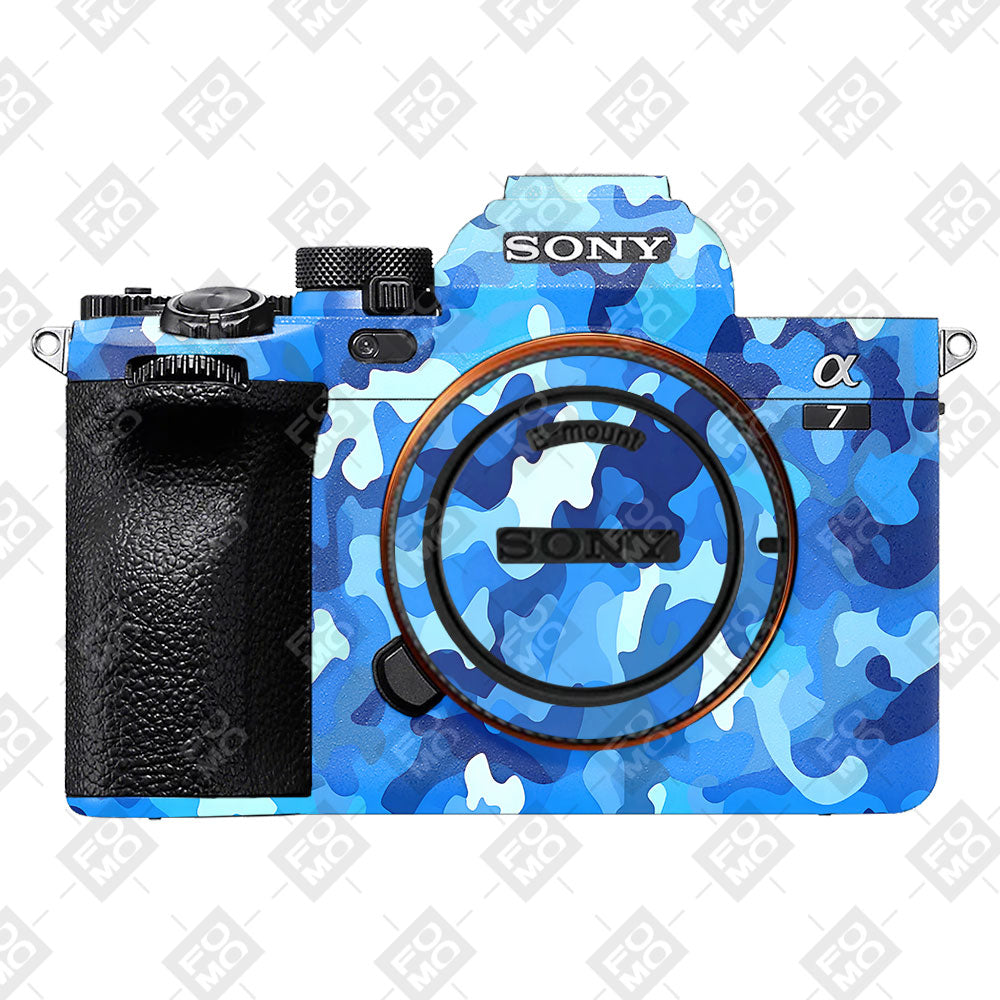 Arctic Blue Camo Pattern Sony A7MIV Camera Skins