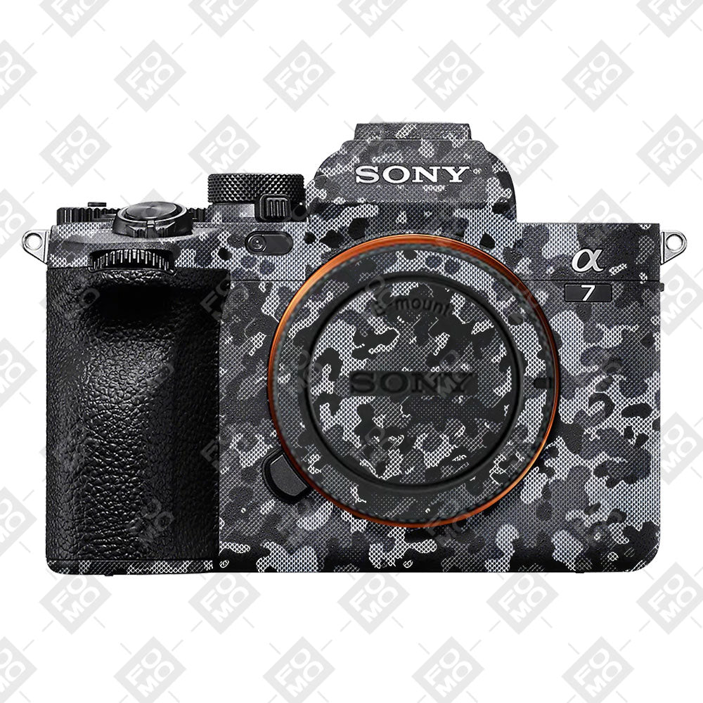 Stealth Grey Camo Sony A7MIV Camera Skins