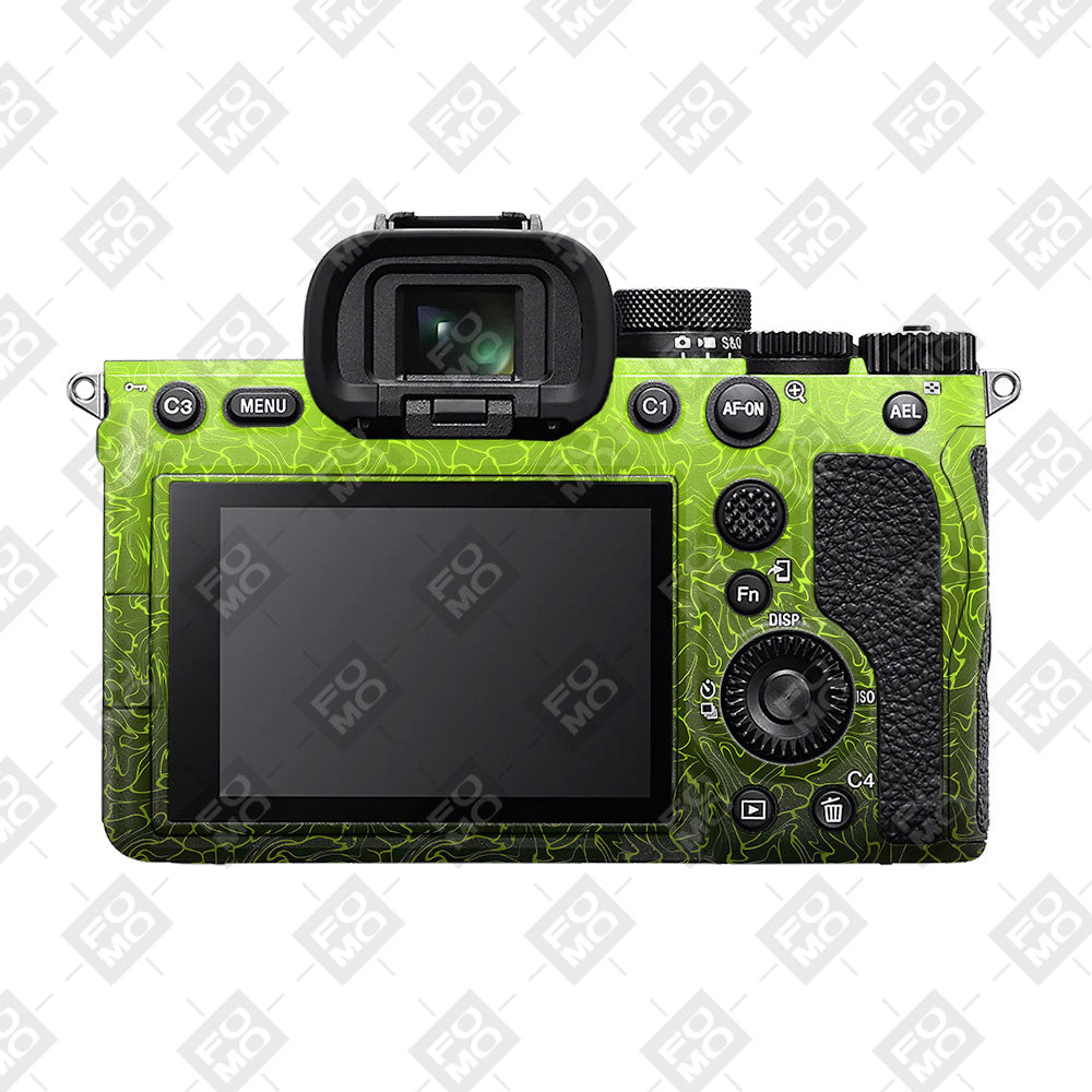 Lime Yellow to Black Gradient Sony A7MIV Camera Skins