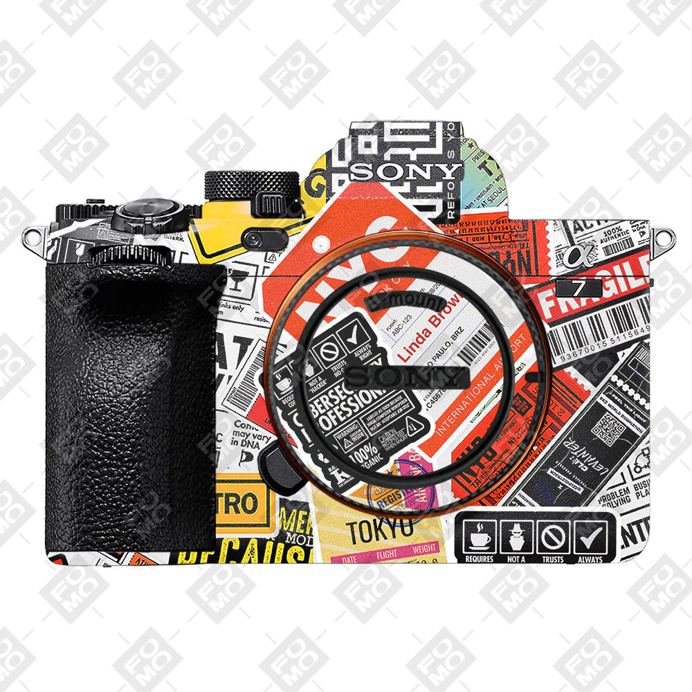 Tech Aesthetic Sticker Collage Sony A7MIV Camera Skins