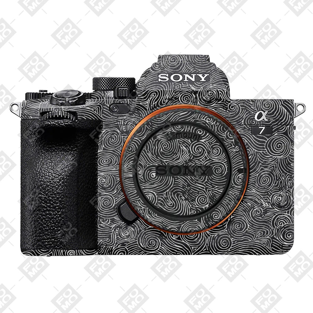 White Spirals Sony A7MIV Camera Skins