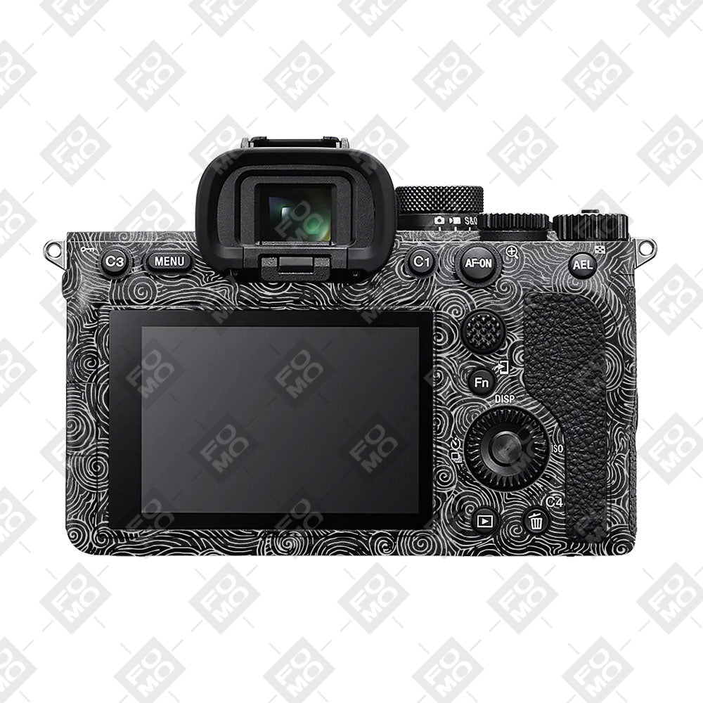 White Spirals Sony A7MIV Camera Skins