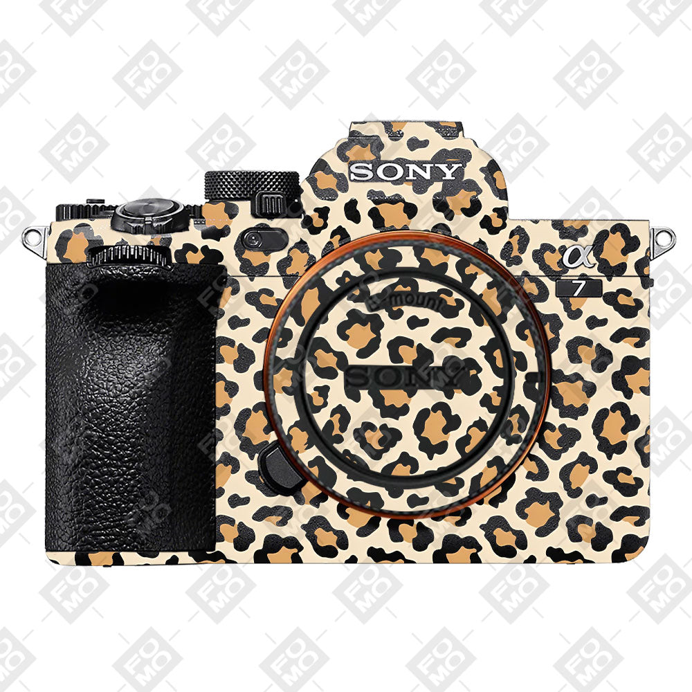 Sandy Leopard Spots Sony A7MIV Camera Skins