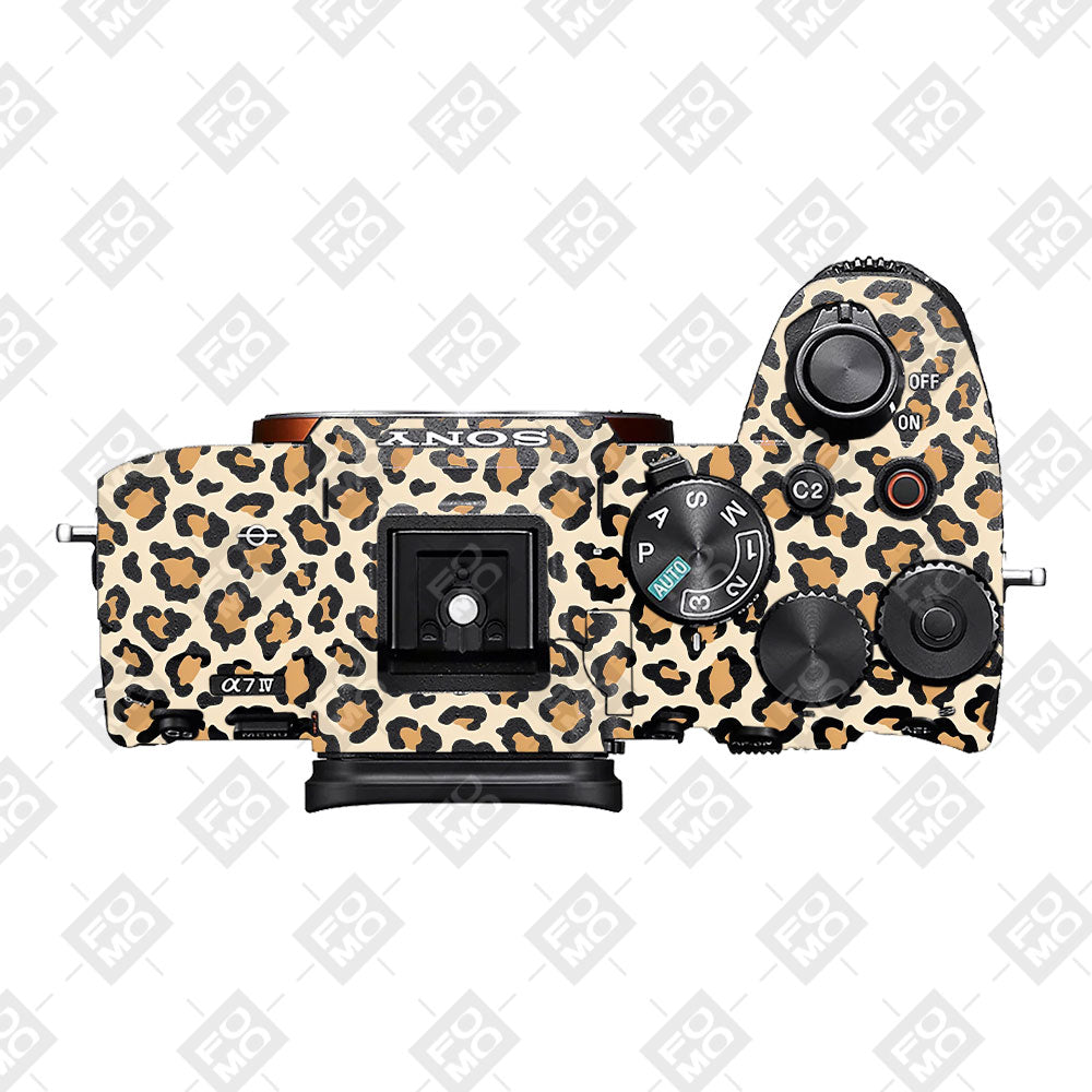Sandy Leopard Spots Sony A7MIV Camera Skins