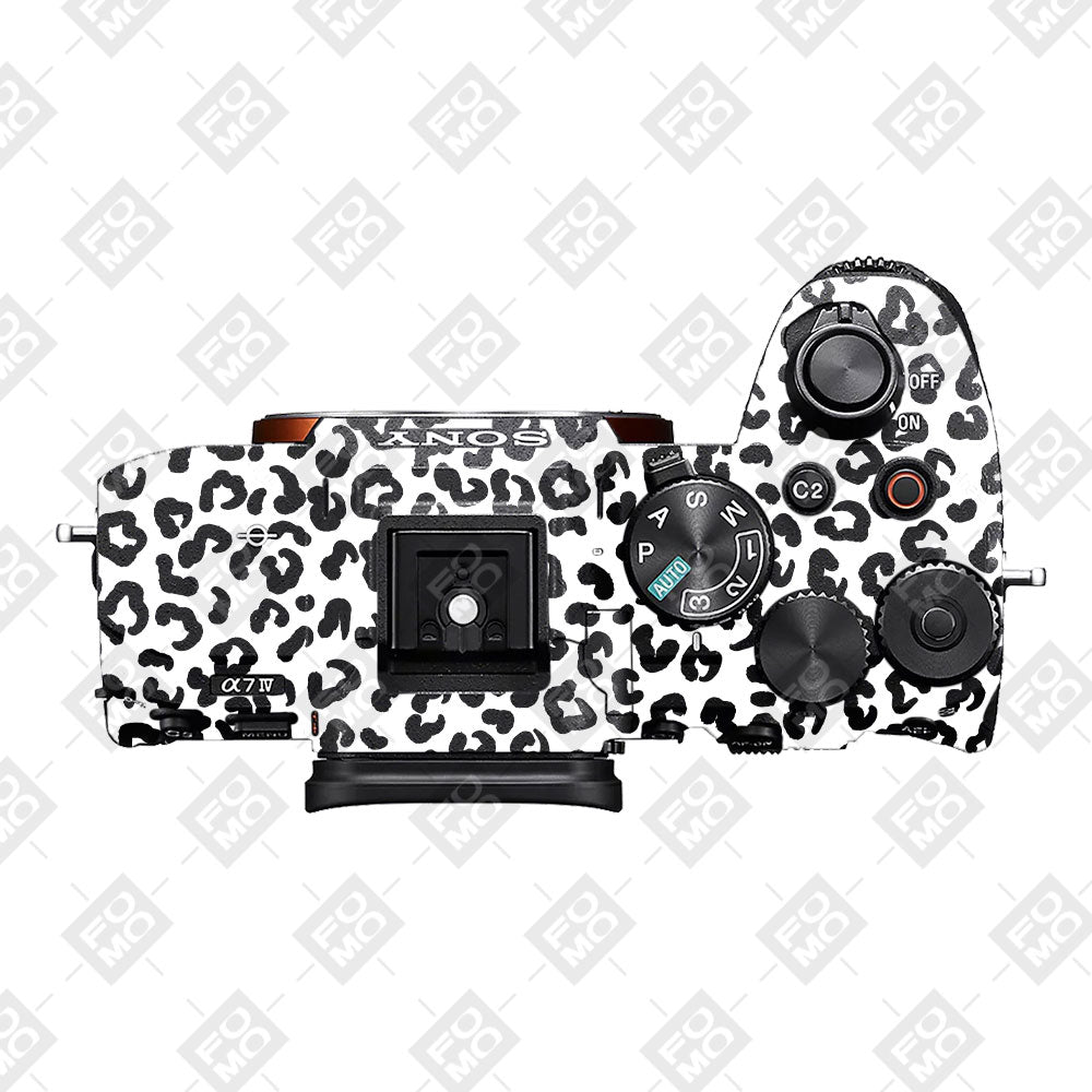 White Leopard Sony A7MIV Camera Skins