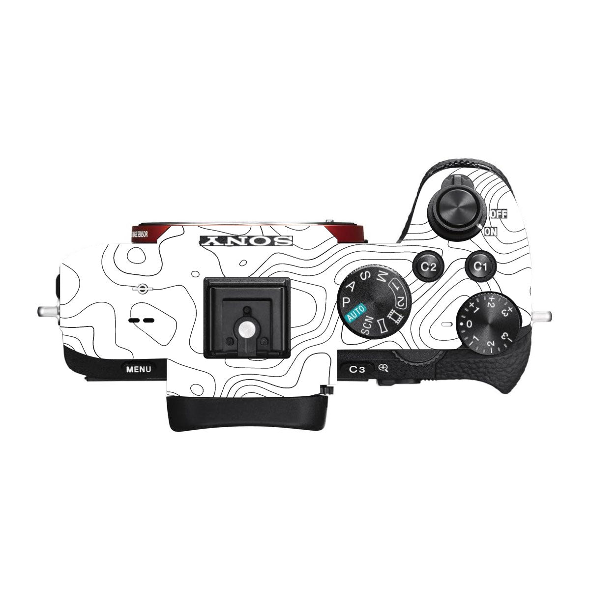 White Contour Design Sony A7R II Camera Skins