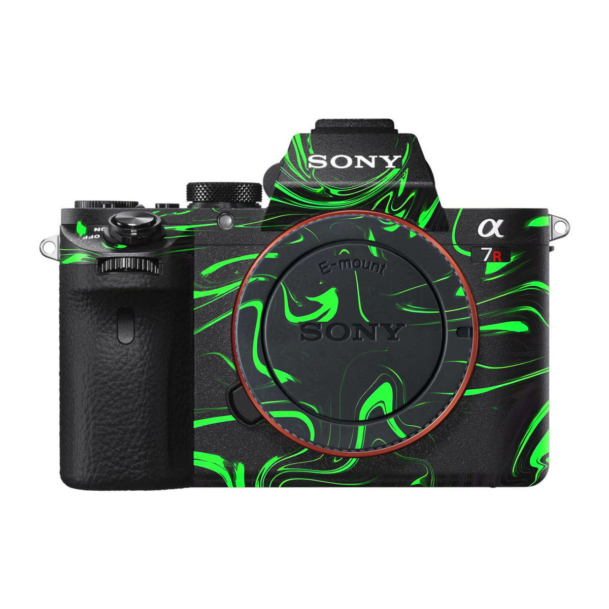 Green Liquid Pattern Sony A7R II Camera Skins