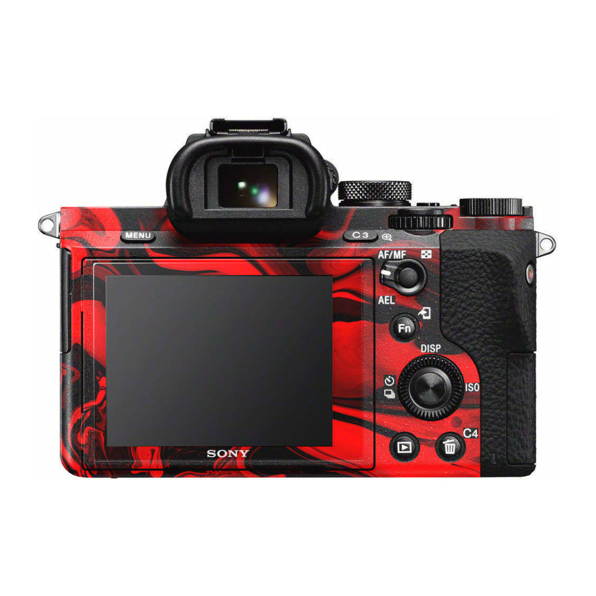 Red Lava Flow Sony A7R II Camera Skins