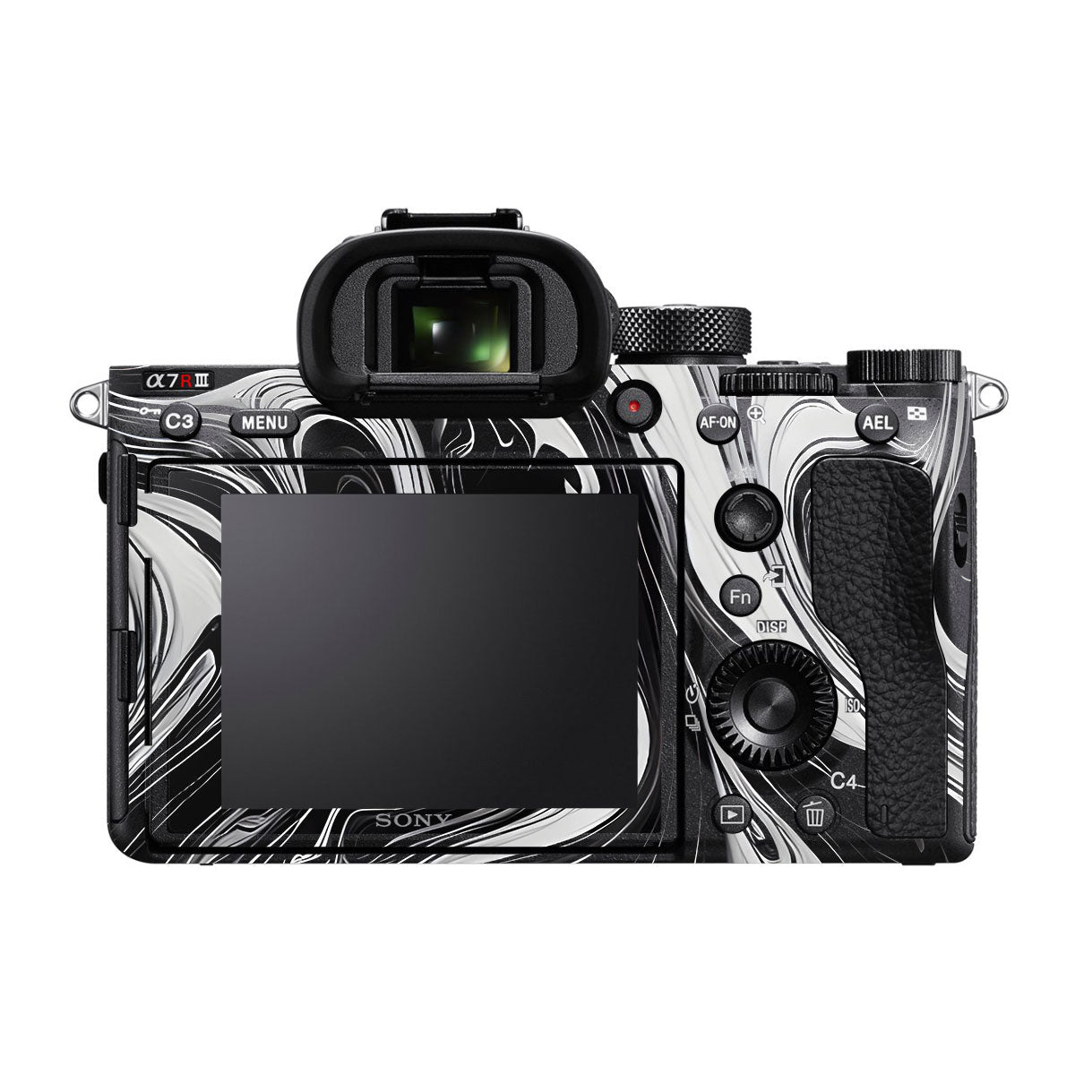 Black and White Marble Sony A7R III Camera Skins