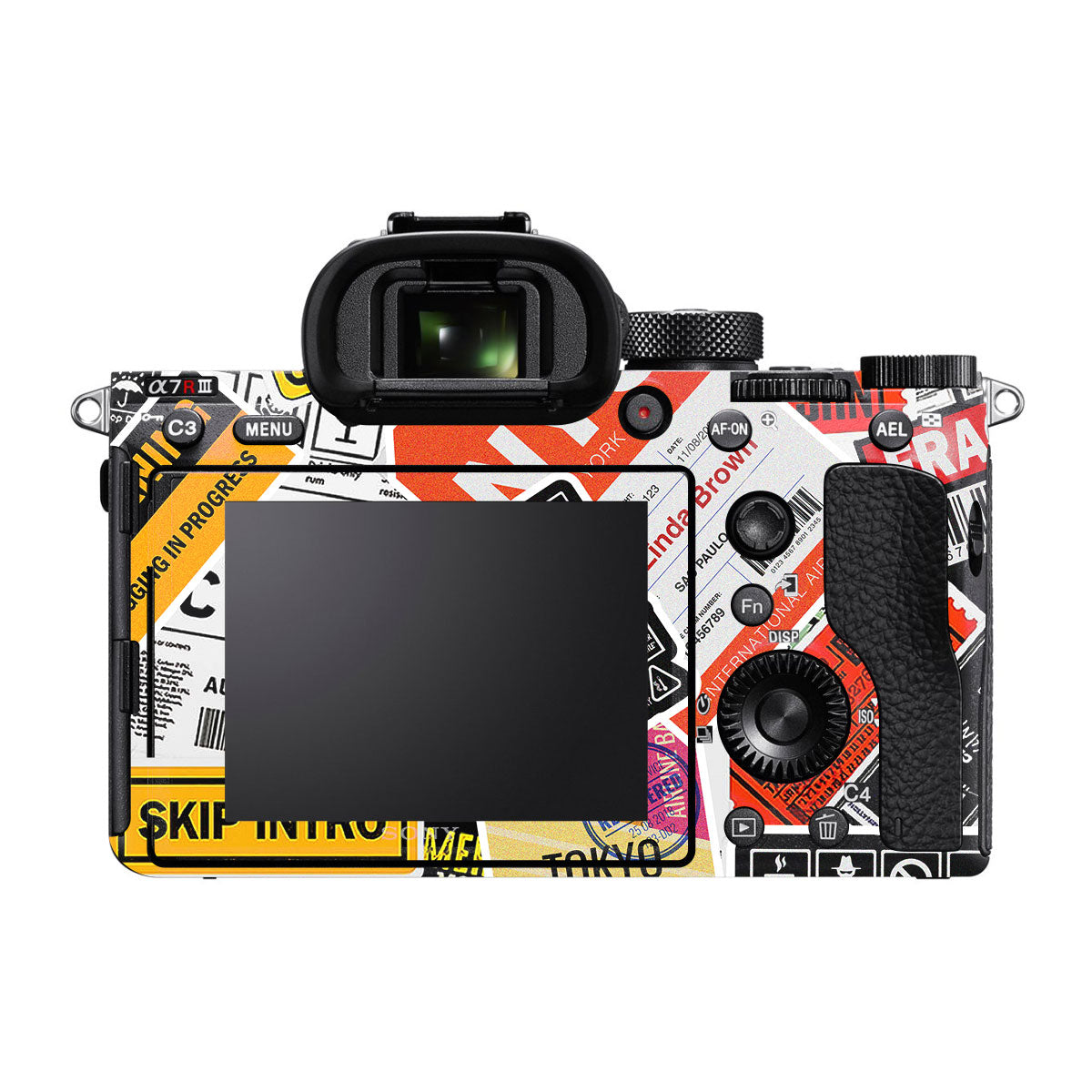 Tech Aesthetic Sticker Collage Sony A7R III Camera Skins