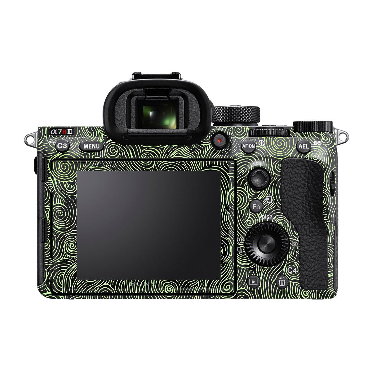 Green Spirals Sony A7R III Camera Skins
