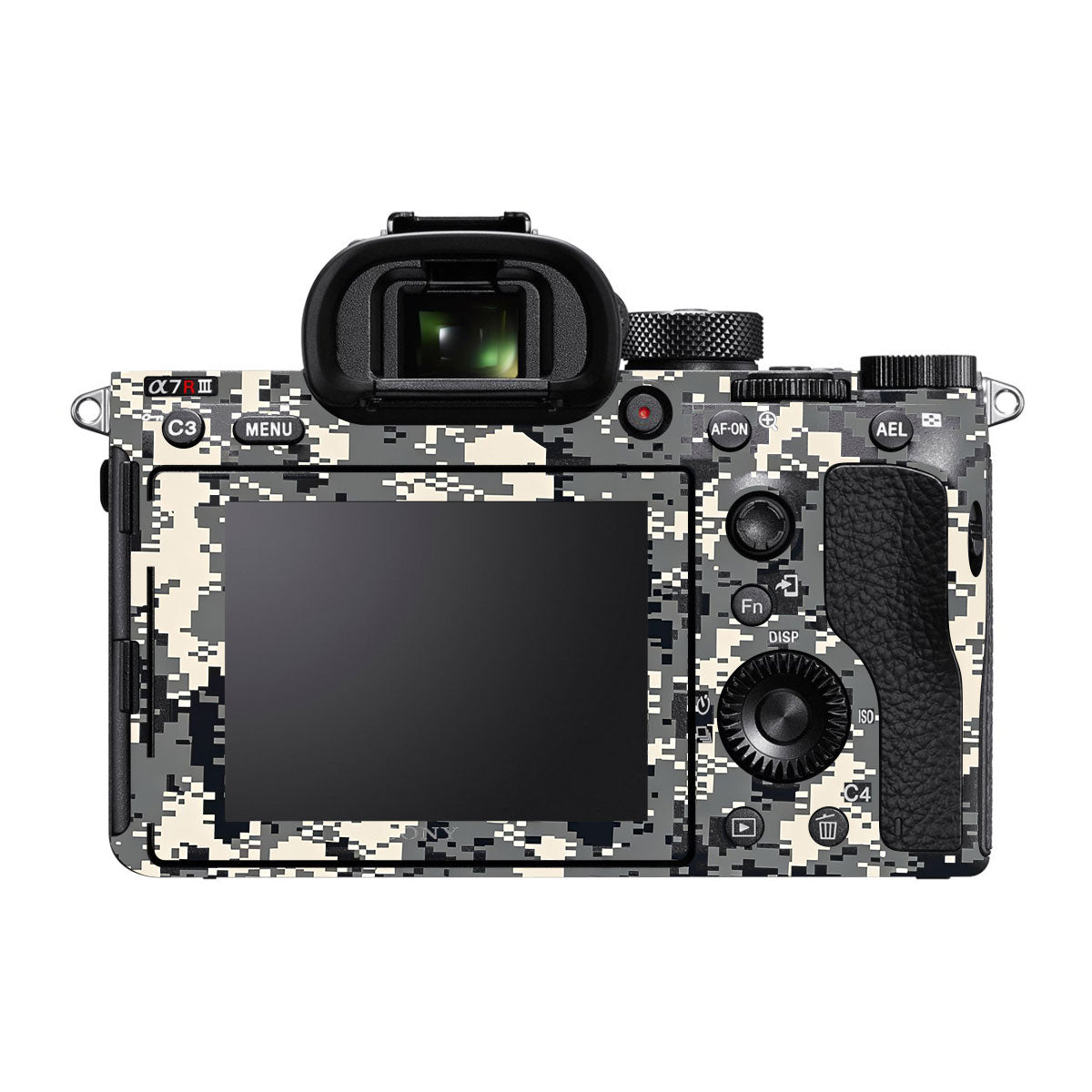 Grey Black Pixel Sony A7R III Camera Skins