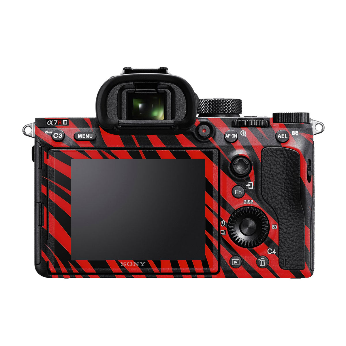 Red and Black Stripes Sony A7R III Camera Skins