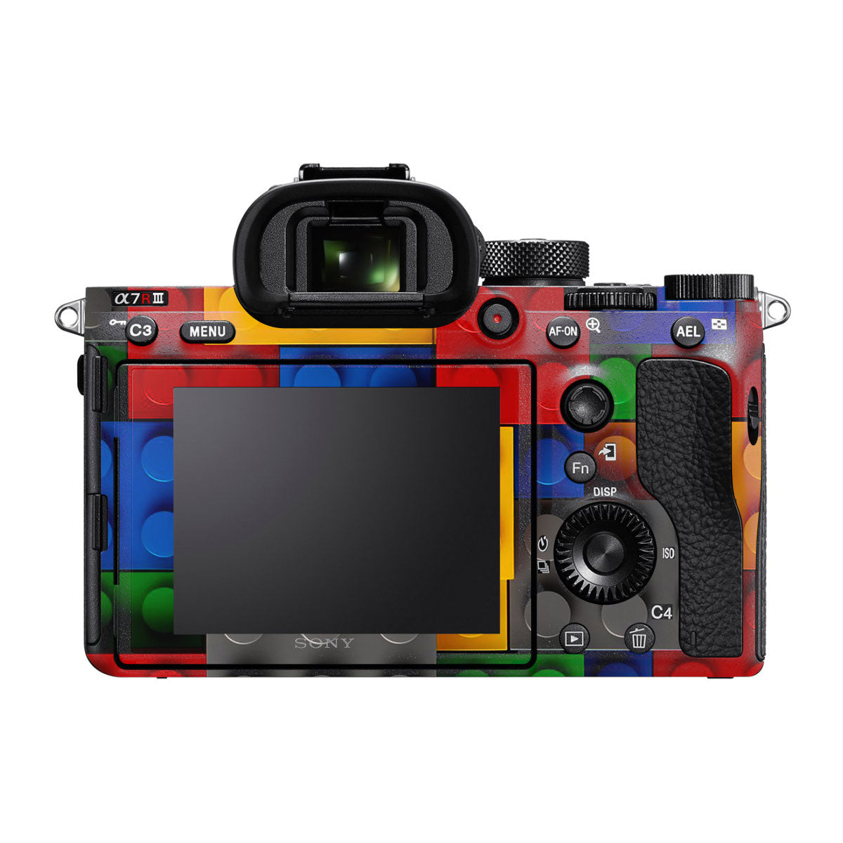 Colorful LEGO Brick Wall Pattern Sony A7R III Camera Skins