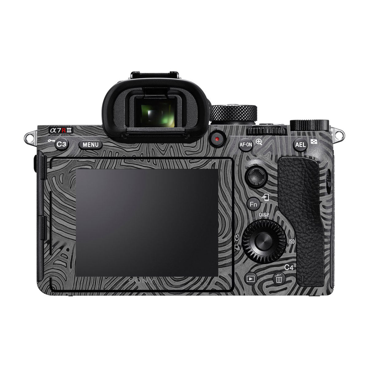 Monochrome Line Maze Sony A7R III Camera Skins