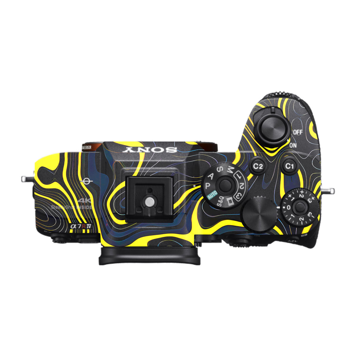 Neon Lava Contours Sony A7R IV Camera Skin