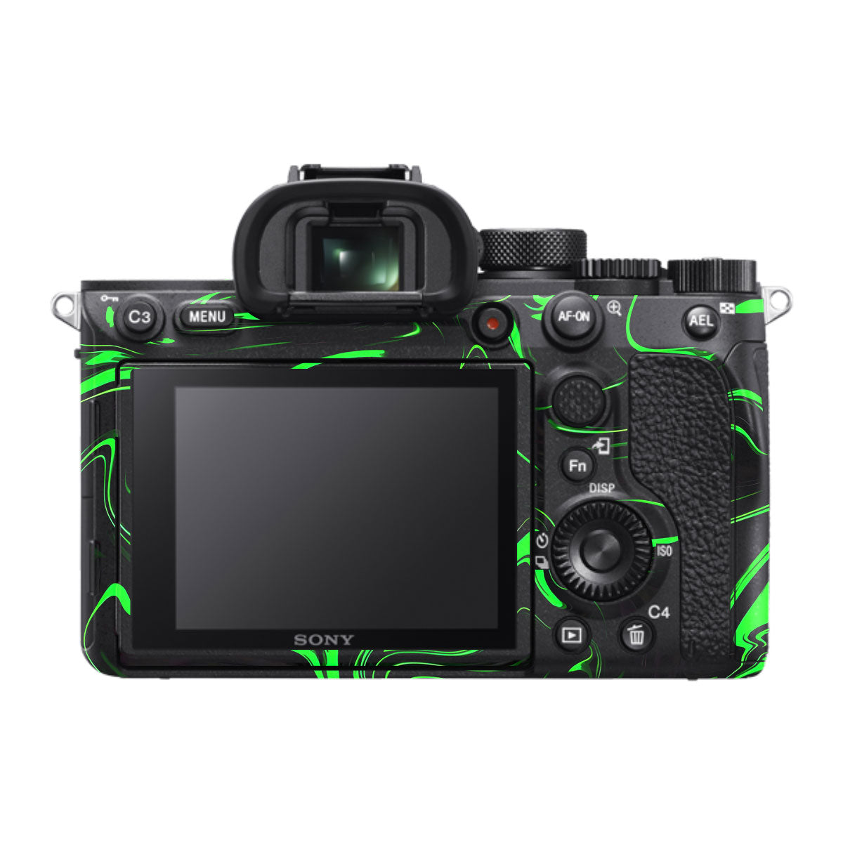 Green Liquid Pattern Sony A7R IV Camera Skin