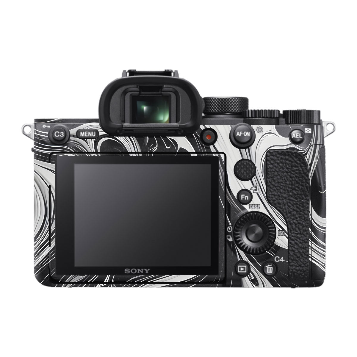 Black and White Marble Sony A7R IV Camera Skin