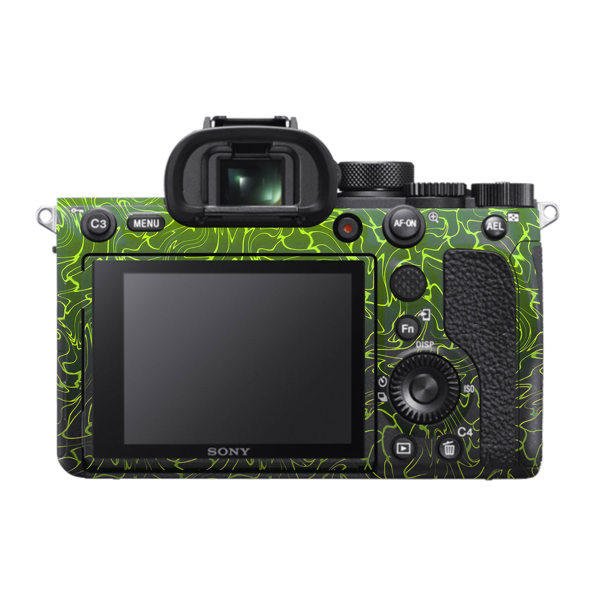 Lime Yellow to Black Gradient Sony A7R IV Camera Skin
