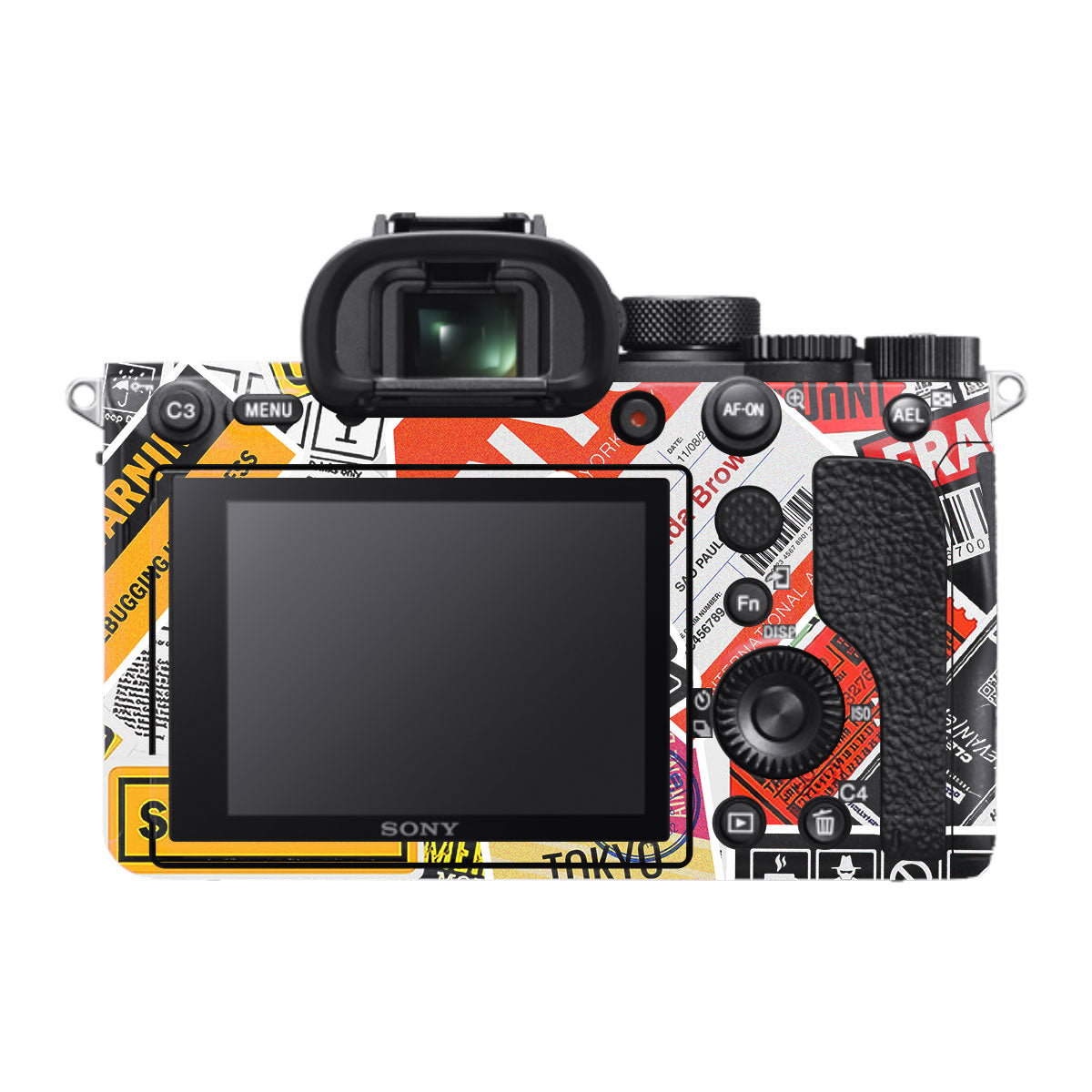 Tech Aesthetic Sticker Collage Sony A7R IV Camera Skin