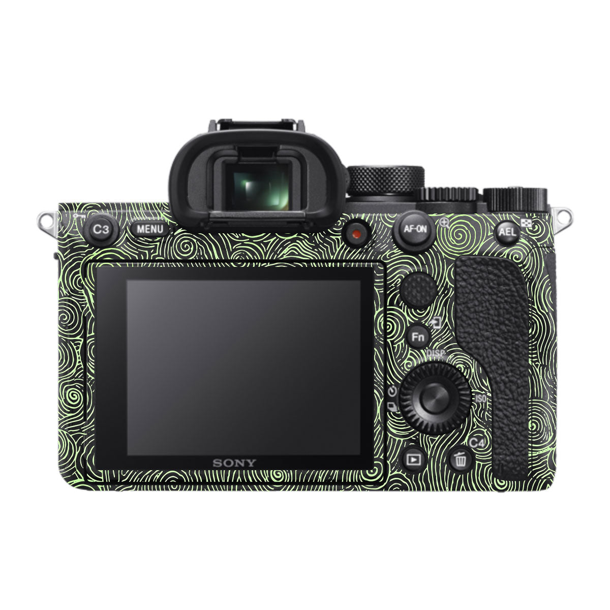 Green Spirals Sony A7R IV Camera Skin