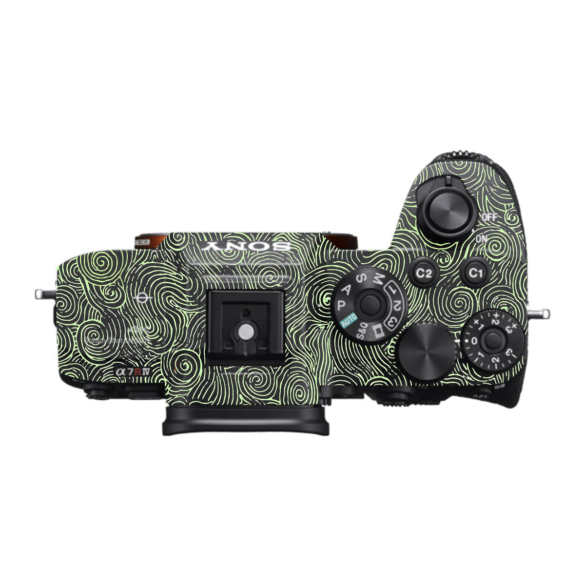 Green Spirals Sony A7R IV Camera Skin