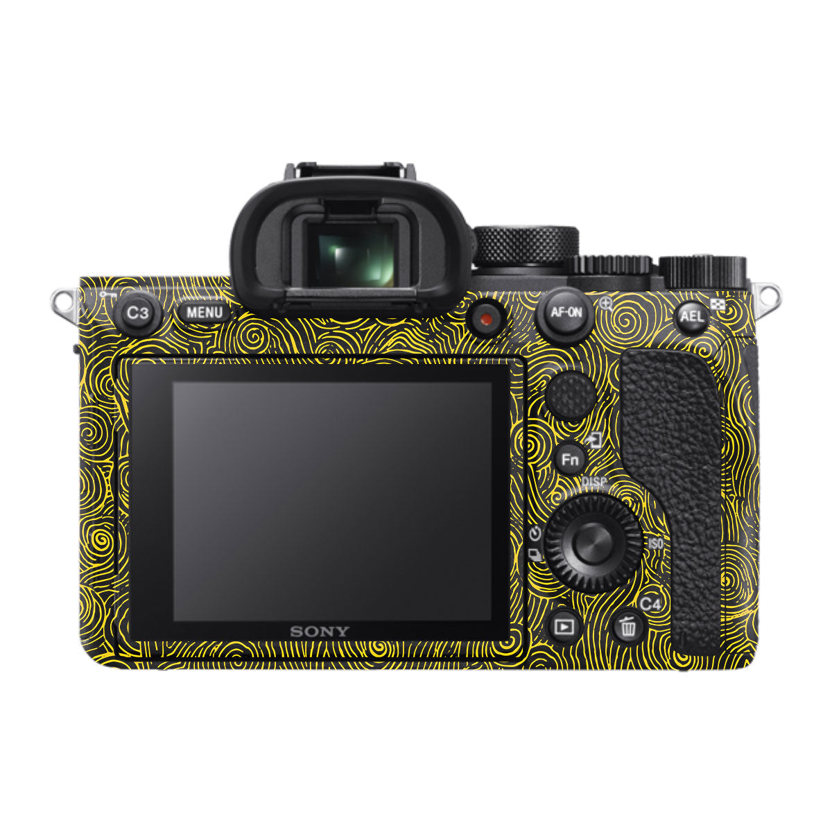 Yellow Spirals Sony A7R IV Camera Skin