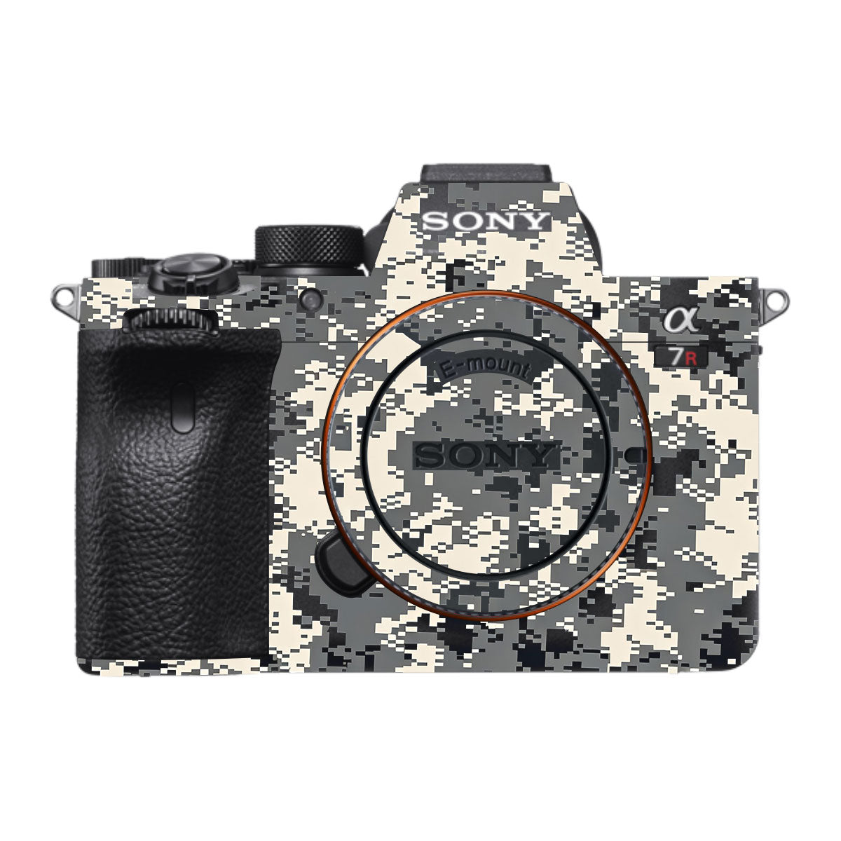 Grey Black Pixel Sony A7R IV Camera Skin