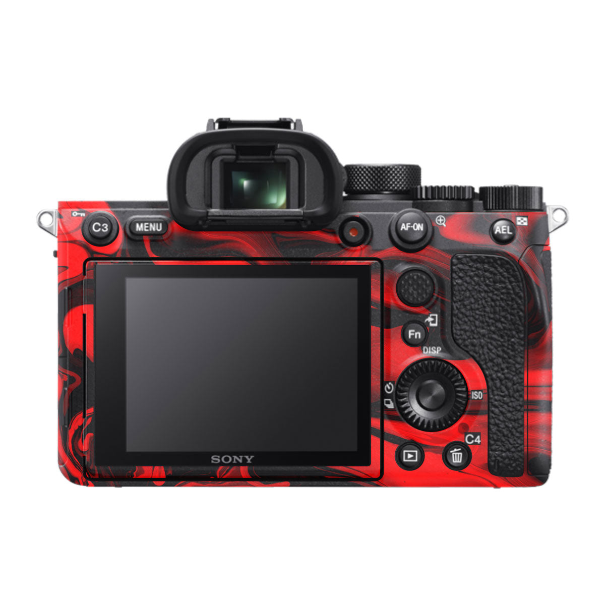 Red Lava Flow Sony A7R IV Camera Skin