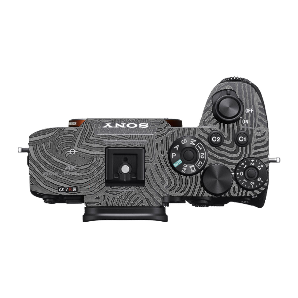 Monochrome Line Maze Sony A7R IV Camera Skin