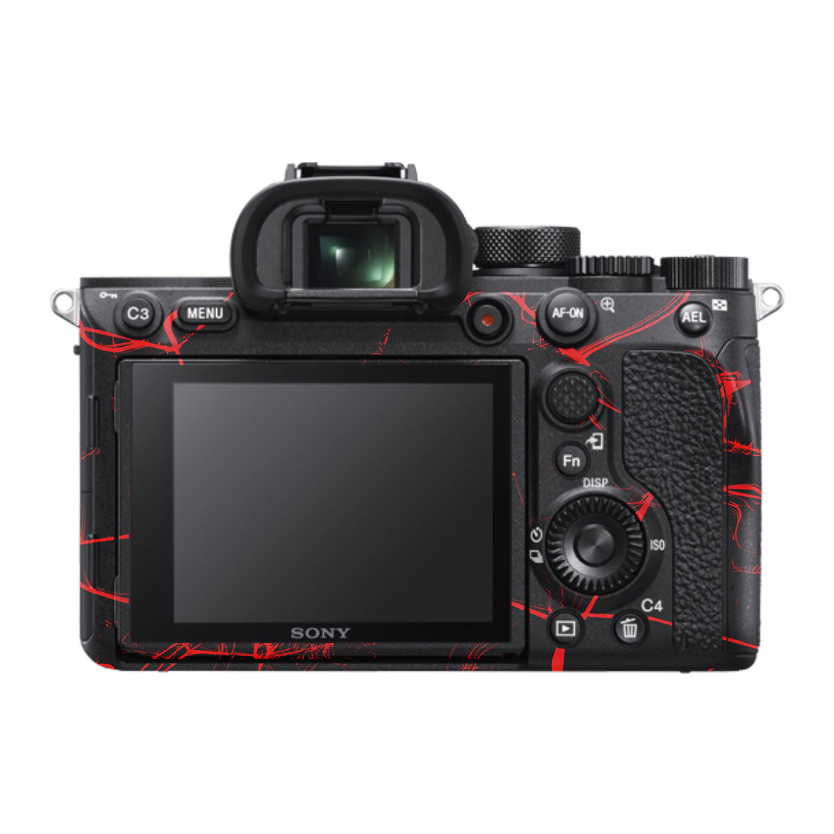 Red Neural Grid Sony A7R IV Camera Skin