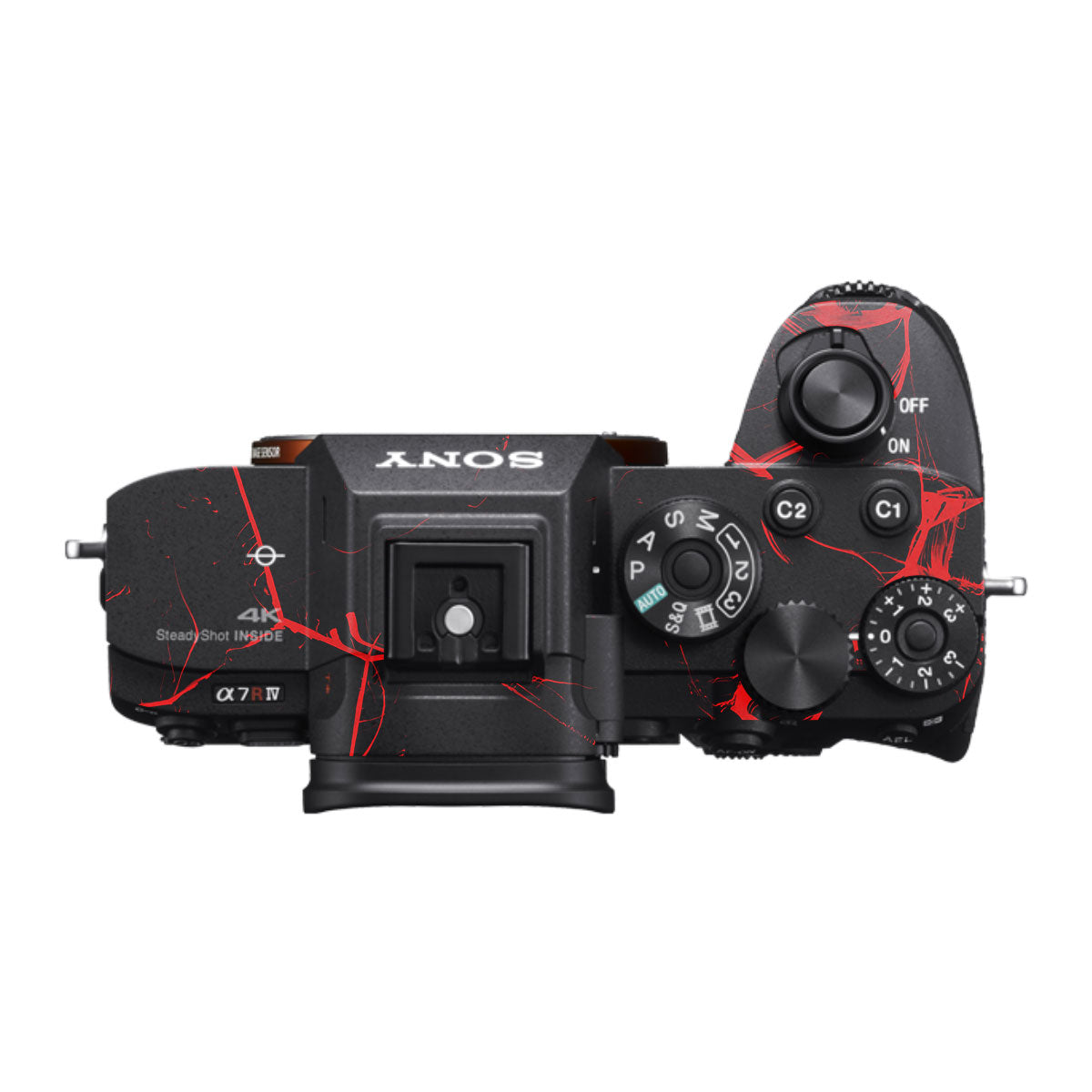 Red Neural Grid Sony A7R IV Camera Skin