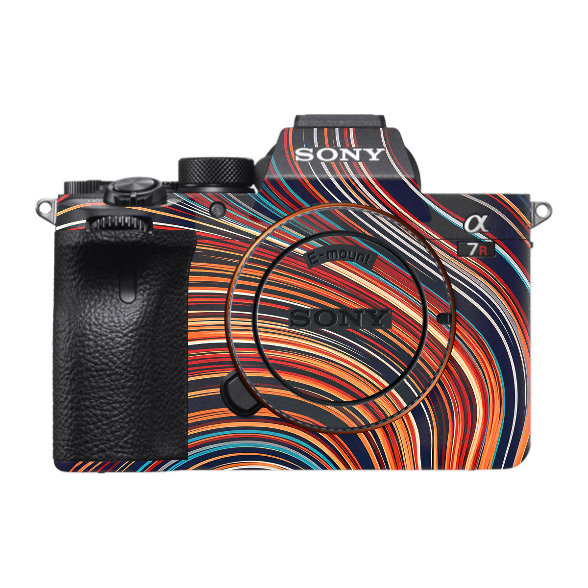 Retro Abstract Striped Swirl Sony A7R IV Camera Skin