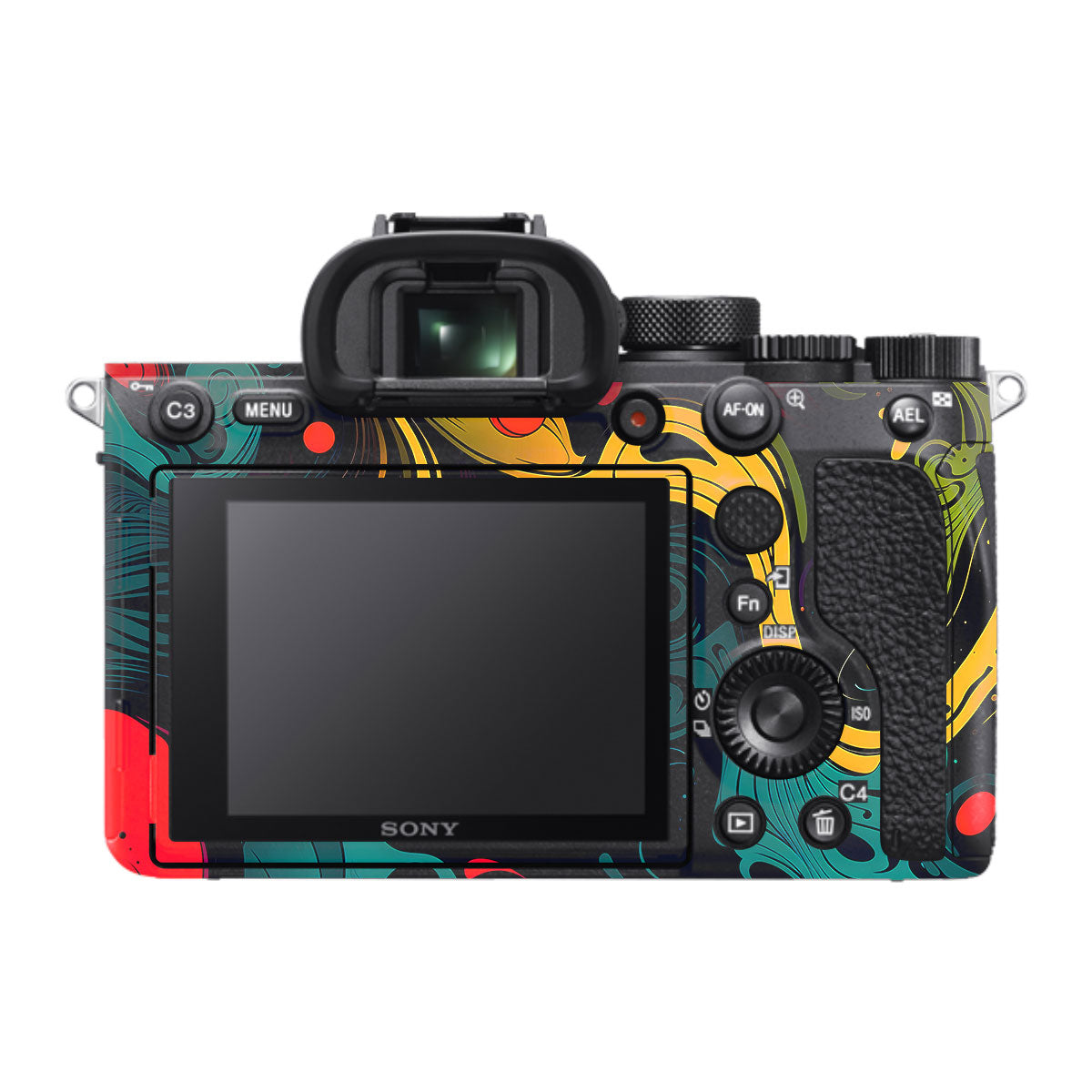 Psychedelic Color Swirl Sony A7R IV Camera Skin