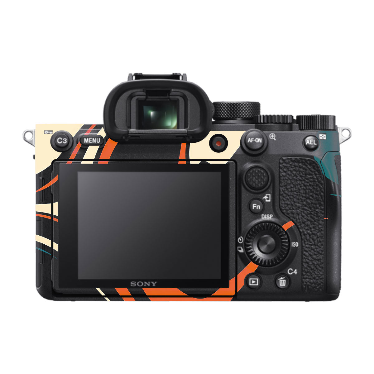 Mid-Century Abstract Swirl Sony A7R IV Camera Skin