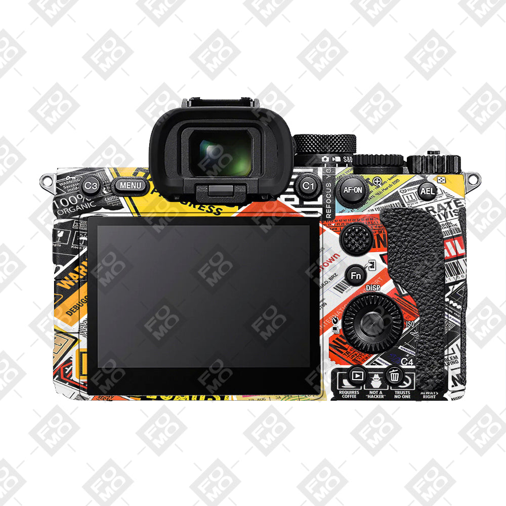 Tech Aesthetic Sticker Collage Sony A7RV Camera Skins