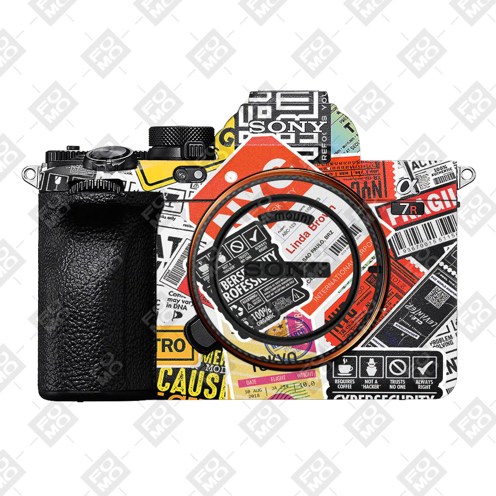 Tech Aesthetic Sticker Collage Sony A7RV Camera Skins